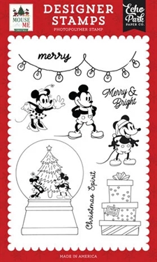 Echo Park Clear Stamps - Mouse and Me Christmas / Christmas Spirit